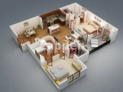I will create 3d floor plan quick and beautiful