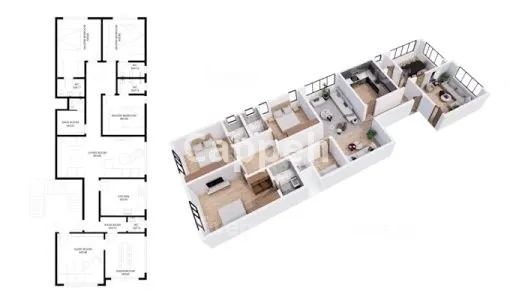 I will create 3d floor plan quick and beautiful