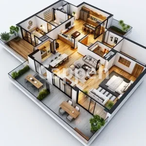I will visualize your real estate as a 3d floor plan