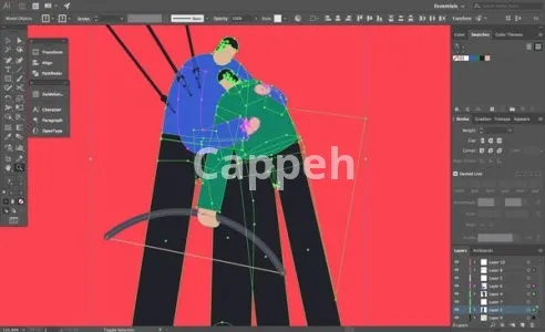 Providing specialized design services using Adobe Illustrator software