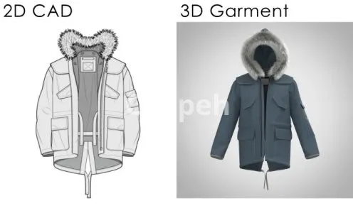 I will transform 2d cad into 3d virtual garment with clo3d
