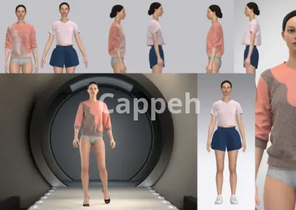 I will covert 2d fashion sketches, images, into 3d clothing