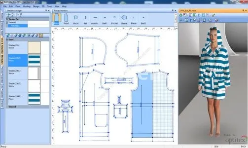 Providing specialized fashion design services using Optitex clothing design software