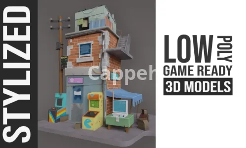 I will create stylized game ready low poly models