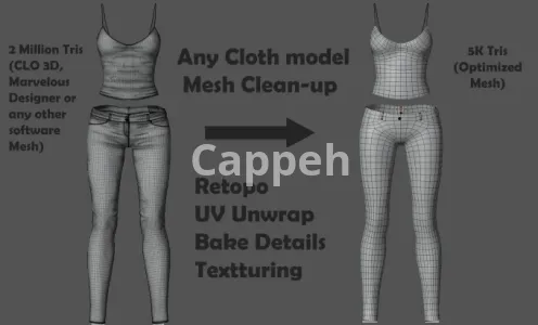 I will quickly retopologize and uv unwrap a 3d model