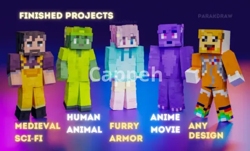 I will create best custom minecraft skin 64px java bedrock