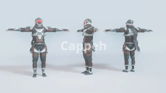 I will model a low poly 3d character with rig