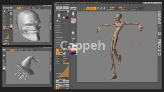 3D game design and construction by  ZBrush software