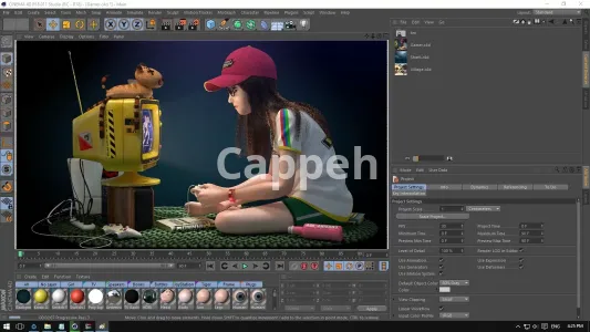 3D game design and construction by Cinema 4D software
