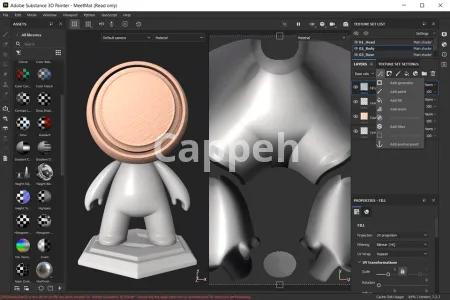 3D game design and construction by  Substance 3D Painter software