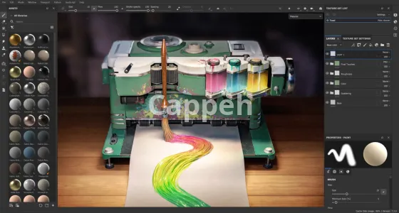 3D game design and construction by  Substance 3D Painter software
