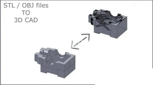 I will convert files from stl to step,solid,3d,iges
