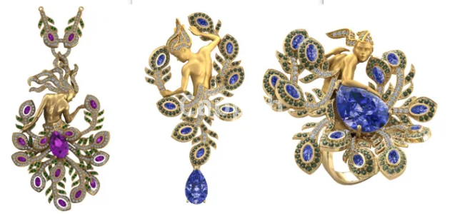 I will create 3d sculptures of jewelry special for you