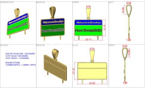 I will jewelry cad design for 3d printing and rendering