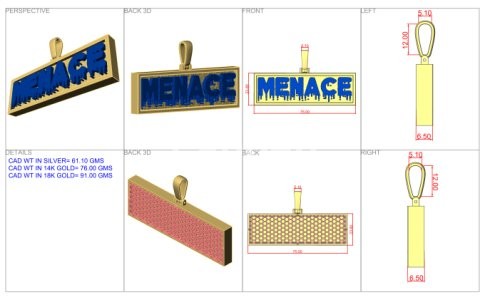 I will jewelry cad design for 3d printing and rendering