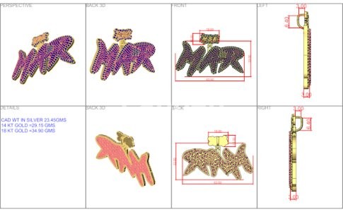 I will do jewelry cad design for 3d printing and rendering