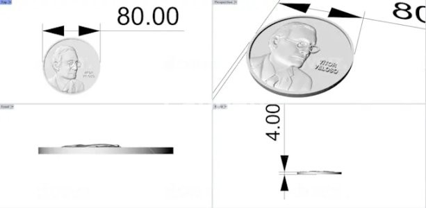 I will create a medall 3d cad jewelry design and render it