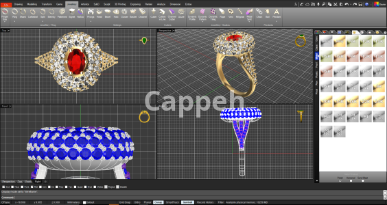 Providing specialized jewelry design services using jewelry design software