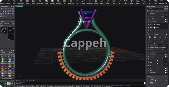 Providing specialized jewelry design services using Matrix jewelry design software