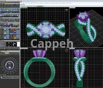 Providing specialized jewelry design services using Matrix jewelry design software