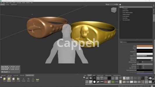 Providing specialized jewelry design services using Mudbox jewelry design software