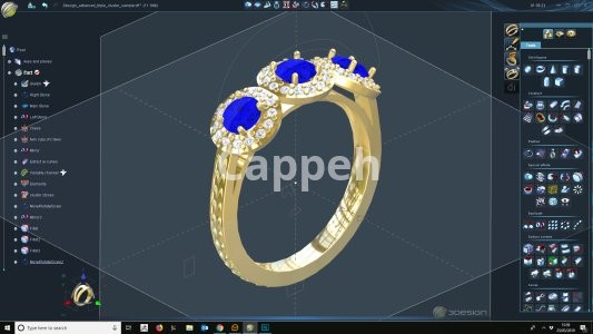 Providing specialized jewelry design services using 3Shaper jewelry design software
