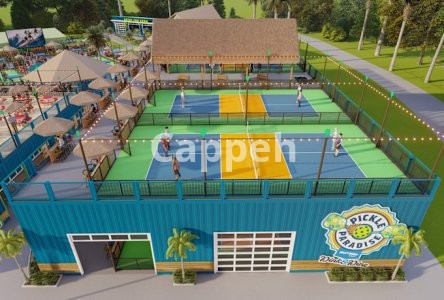I will design render commercial building, 3d sports complex facility, pickleball court