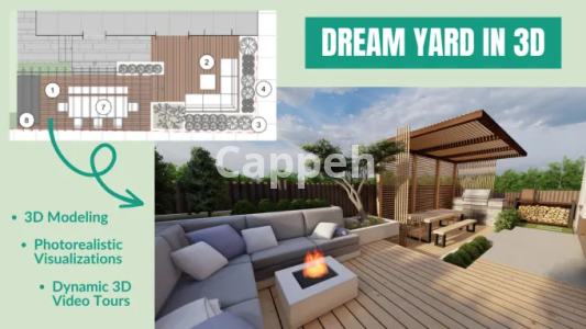 I will turn your landscape plans into 3d realities