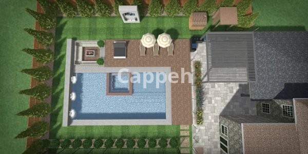 I will do landscape design patio pool plant beds pergola for your outdoor space 3d 2d