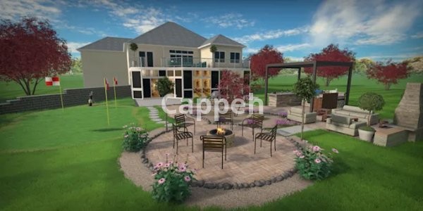 I will do landscape design patio pool plant beds pergola for your outdoor space 3d 2d