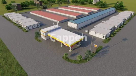 I will do 3d warehouse storage site landscape