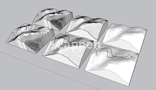 I will create 3d sketchup terrain model from dwg