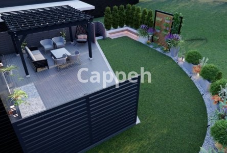 I will do 3d backyard landscape design with patio pergola deck garden outdoor kitchen