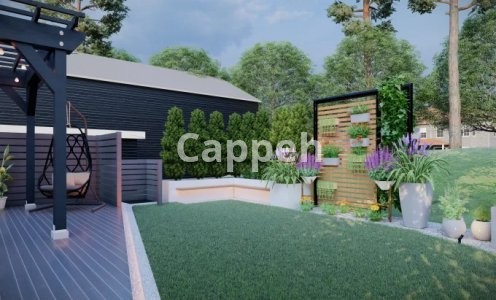 I will do 3d backyard landscape design with patio pergola deck garden outdoor kitchen