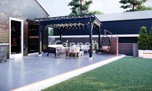 I will do 3d backyard landscape design with patio pergola deck garden outdoor kitchen