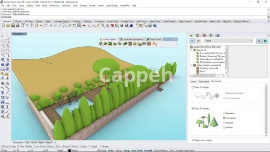 Providing specialized landscape design services using Rhino landscape design software
