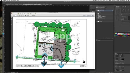 Providing specialized landscape design services using Photoshop landscape design software