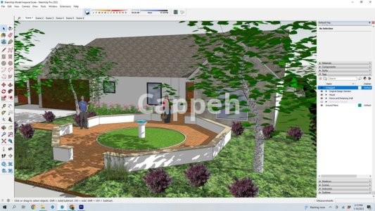 Providing specialized landscape design services using SketchUp landscape design software