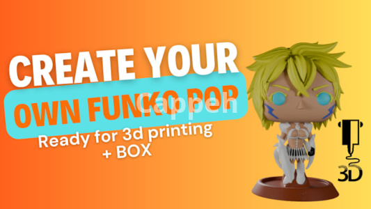 I will create your own custom funko pop ready for 3d printing