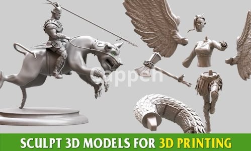 I will sculpt characters, statue, miniatures, molding, fantasy 3d model for 3d printing