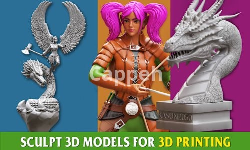 I will sculpt characters, statue, miniatures, molding, fantasy 3d model for 3d printing