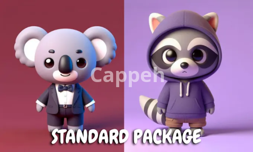 I will design cute 3d character modeling, animal, chibi, cartoon style and rendering