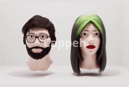 I will create 3d character and reference realistic hair design