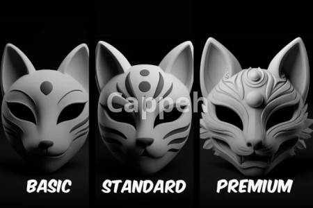 I will sculpt 3d japanese mask, oni mask, kitsune mask, blender, 3d model for printing