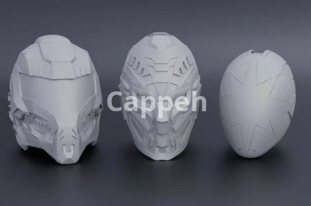 I will create a 3d model of a helmet or a mask for 3d printing