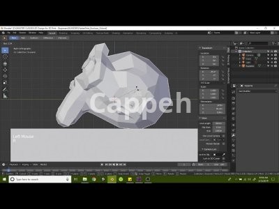 I can design 3D sculptures and 3D printed characters with Blender software