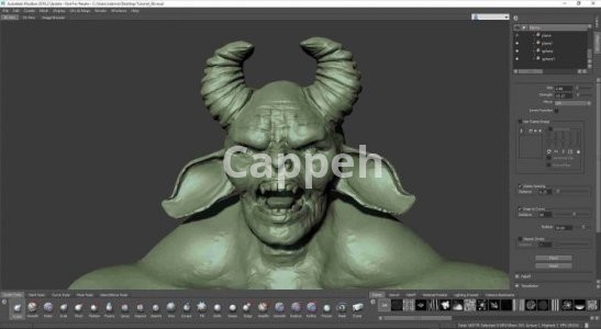 I can design 3D sculptures and 3D printed characters with ZBrushCore & ZBrush software.