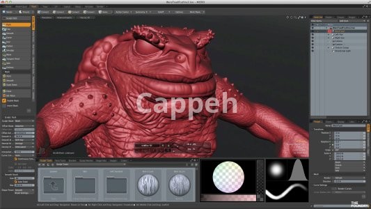 I can design 3D sculptures and 3D printed characters with Modo software