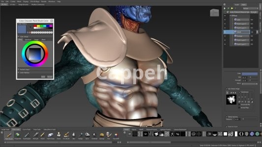 I can design 3D sculptures and 3D printed characters with Mudbox software