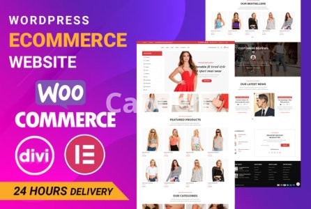 I will build wordpress woocommerce website with divi and elementor